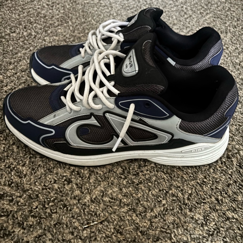 Dior Men's Blue and White Sneakers